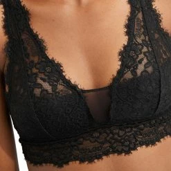 Outlet 🧨 Aerie Eyelash Lace Padded Plunge Bralette 👍 -Cheap Damsel Juniors Store unnamed file 251