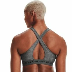 Coupon 🛒 Under Armour Crossback Mid Heather Sports Bra ❤️ -Cheap Damsel Juniors Store unnamed file 670